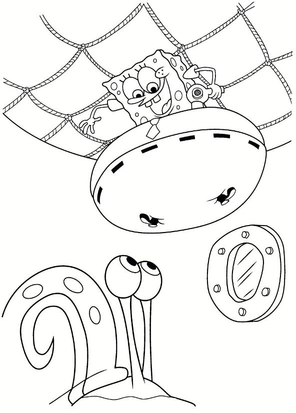 Plansa de colorat cu Spongebob 15 26